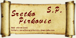 Sretko Pirković vizit kartica
